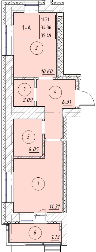 Планировка 1-комн.