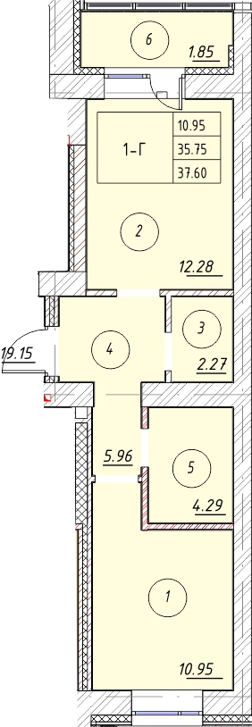 Планировка 1-комн.