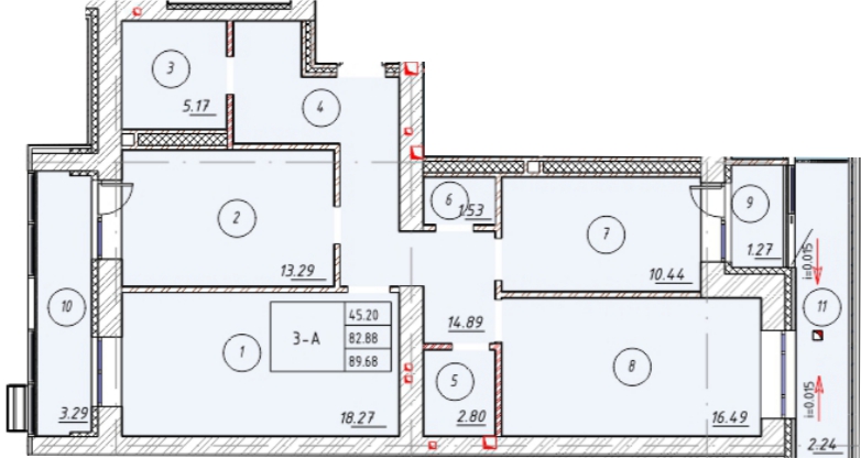 Планировка 3-комн.
