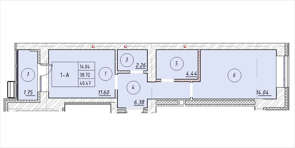 Планировка 1-комн.