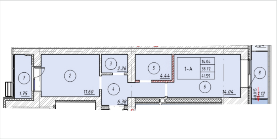 Планировка 1-комн.