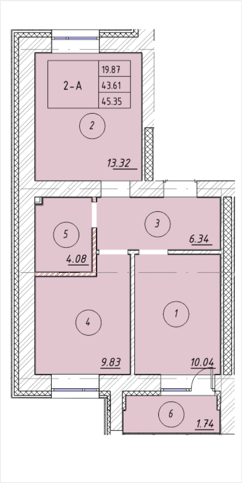 Планировка 2-комн.